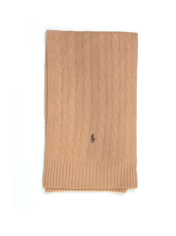 Sciarpa a coste larghe Cammello Ralph Lauren Uomo