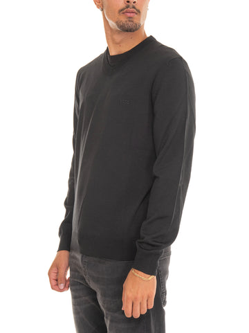 Maglia collo a V BARAM Nero BOSS Uomo