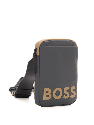 Borsello in tessuto tecnico THUNDER-PHONE-HOLDER Grigio BOSS Uomo