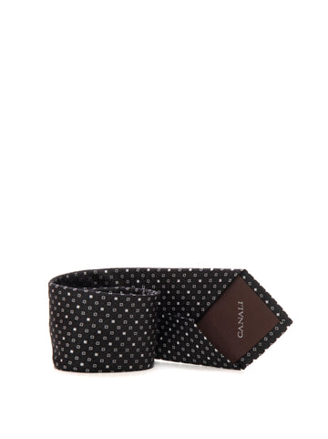 Cravatta in seta Nero Canali Uomo