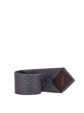 Cravatta in seta Grigio Canali Uomo