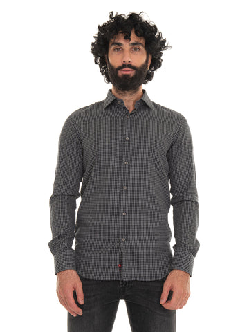 Camicia casual Grigio-nero Carrel Uomo