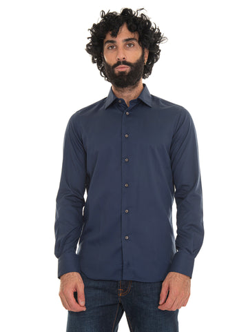 Camicia classica da uomo Blu Carrel Uomo