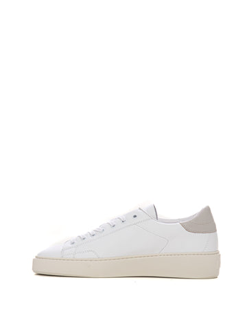 Sneakers in pelle con lacci LEVANTE CALF Bianco-beige D.A.T.E. Uomo