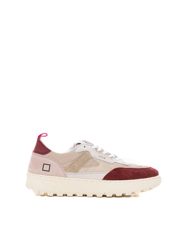 Sneakers alta Kdue nylon Bianco-marrone D.A.T.E. Donna