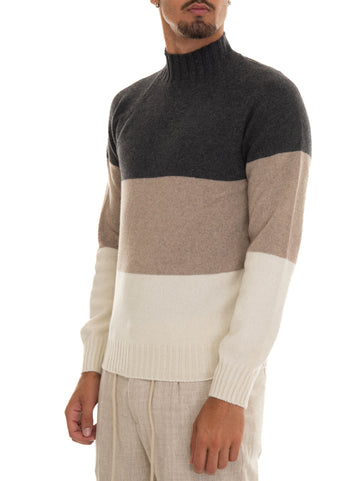 Pullover collo alto Grigio-beige Gran Sasso Uomo