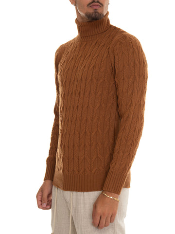 Pullover collo alto Nocciola Gran Sasso Uomo