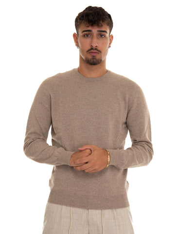 Pullover girocollo Beige Gran Sasso Uomo