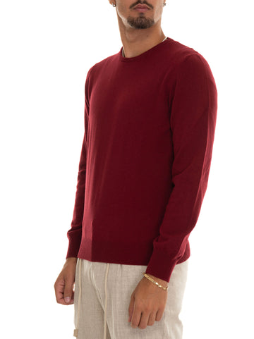 Pullover girocollo Bordeau Gran Sasso Uomo