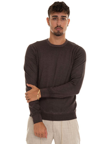 Pullover girocollo Marrone Gran Sasso Uomo