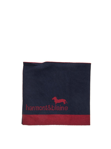 Sciarpa double-face Blu-bordeau Harmont & Blaine Uomo