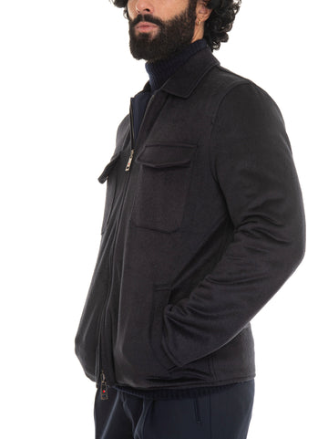 Biker jacket Blue-blue Kired Man