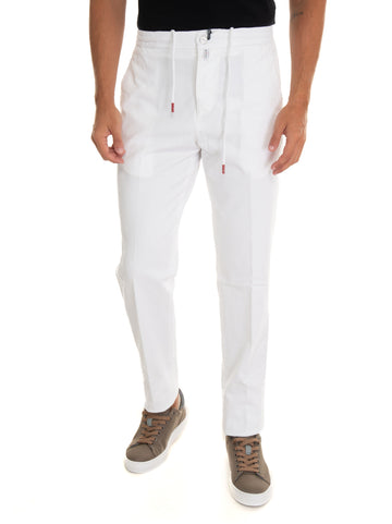 Pantalone modello jogger Bianco Kiton Uomo