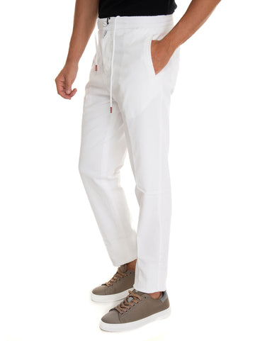 Pantalone modello jogger Bianco Kiton Uomo