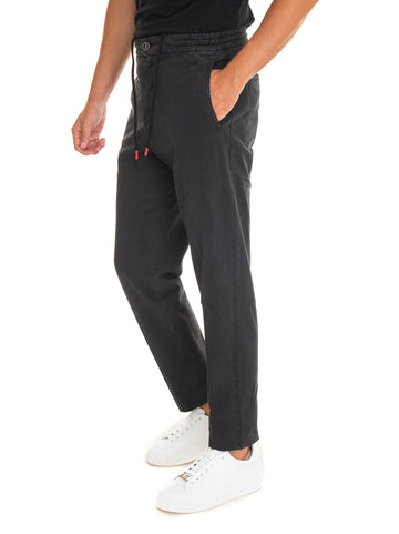 Pantalone modello jogger Nero Kiton Uomo