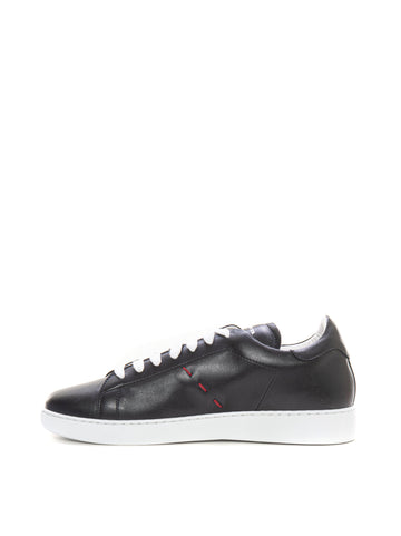 Sneakers in pelle con lacci Nero Kiton Uomo