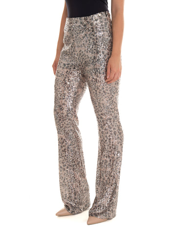Pantaloni stretch Beige-nero Liu Jo Donna