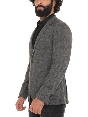 Michael Kors Men's Grey-Black Jersey Jacket