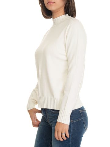 Cream Quality First Donna wool sweater
