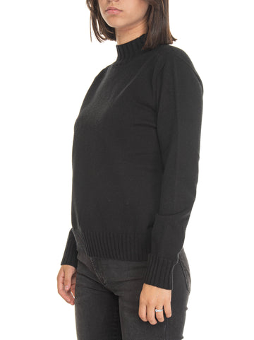Black Quality First Women's wool sweater