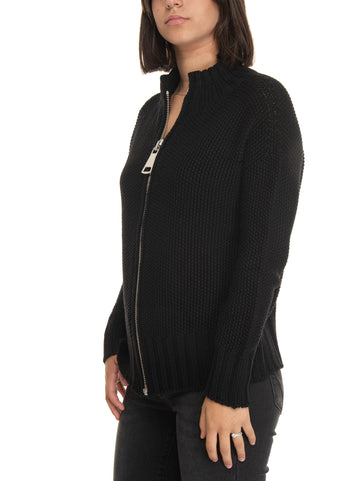 Cardigan corto Nero Quality First Donna