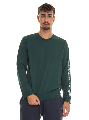 Felpa girocollo Verde Ralph Lauren Uomo