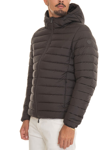 JUNCUS hooded jacket Dark brown Save the Duck Man