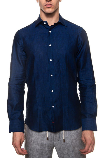 Camicia classica da uomo Blu Carrel Uomo