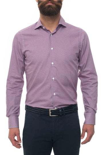 Camicia casual Blu-rosso Carrel Uomo