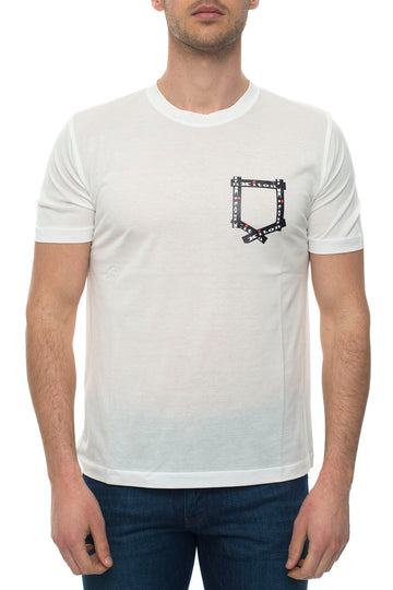 T-shirt girocollo Bianco Kiton Uomo