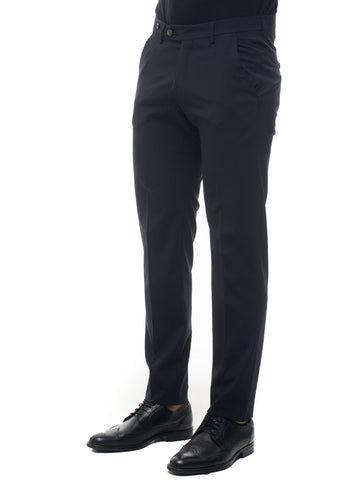 Pantalone classico in fresco di lana CLARK Blu Filetto Uomo