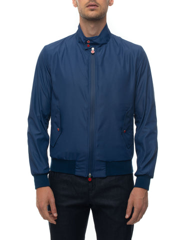 Bomber nylon Blu Kiton Uomo