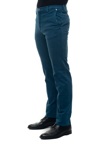 Pantalone modello chino Denim medio Kiton Uomo