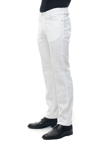Pantalone 5 tasche Bianco Kiton Uomo