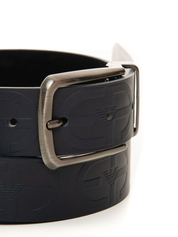 Cintura in pelle Blu Emporio Armani Uomo