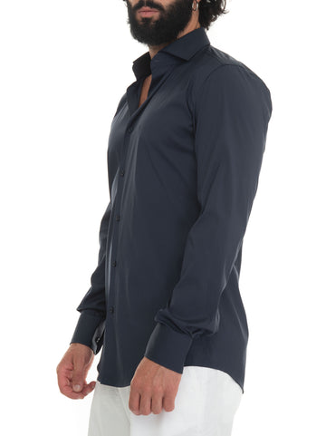 Camicia classica da uomo P-HANK-SPREAD Blu BOSS Uomo