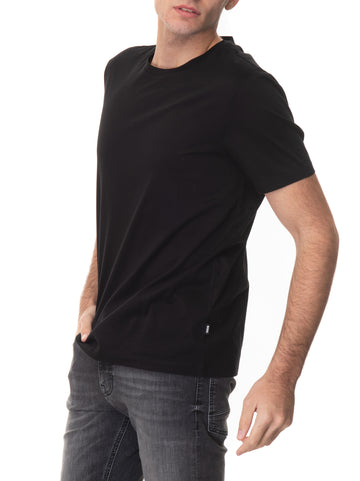 T-shirt girocollo mezza manica Nero BOSS Uomo