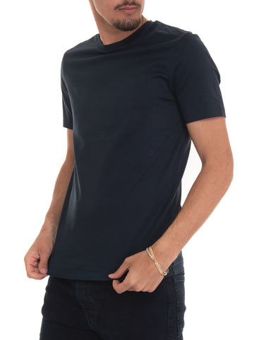 T-shirt girocollo mezza manica Blu BOSS Uomo