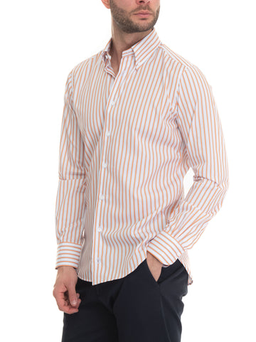 Camicia casual Bianco-arancio Carrel Uomo