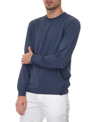 Crew neck pullover Blue Fay Man