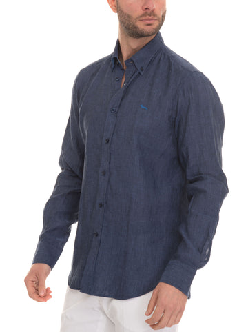 Camicia casual Blu Harmont & Blaine Uomo