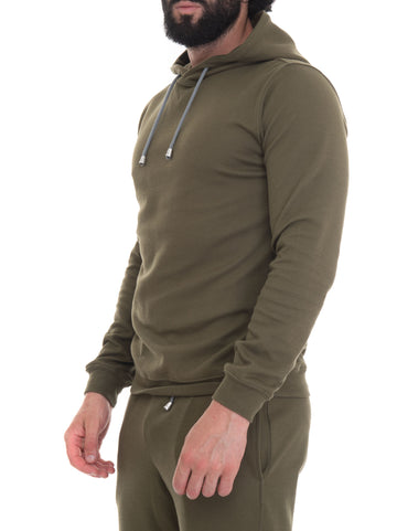 Felpa con cappuccio Verde Hindustrie Uomo