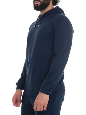 Felpa con cappuccio Blu Hindustrie Uomo