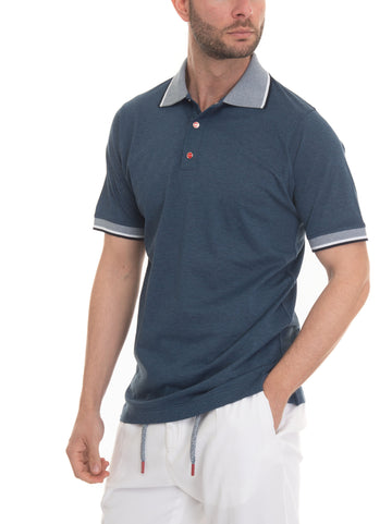 Polo manica corta Denim Kiton Uomo