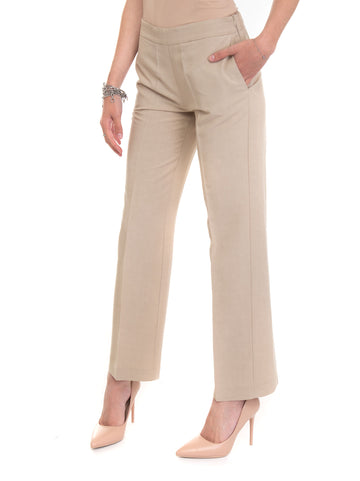 Beige soft trousers Maria Bellentani Woman
