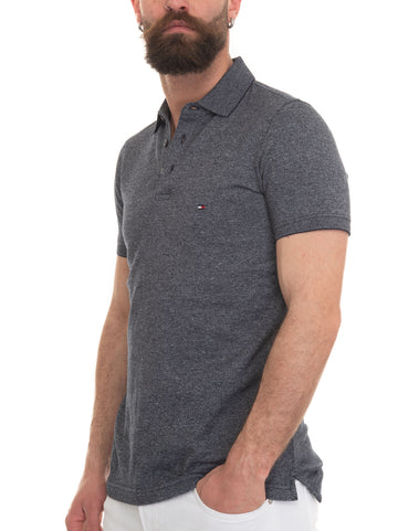 Polo in cotton pique Gray Tommy Hilfiger Man