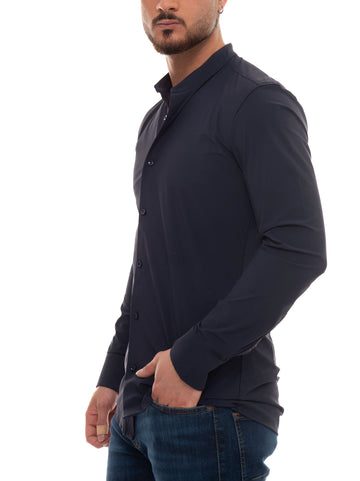 Camicia casual P-HANK-STANDUP Blu BOSS Uomo