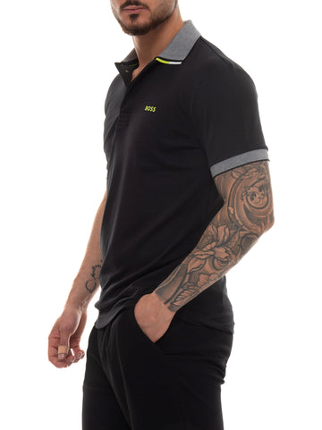 Polo manica corta  PADDY1 Nero BOSS Uomo
