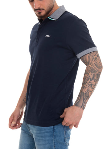 Polo manica corta  PADDY1 Blu BOSS Uomo