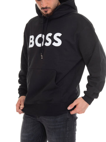 Hooded sweatshirt SULLIVAN08 Black by BOSS Man